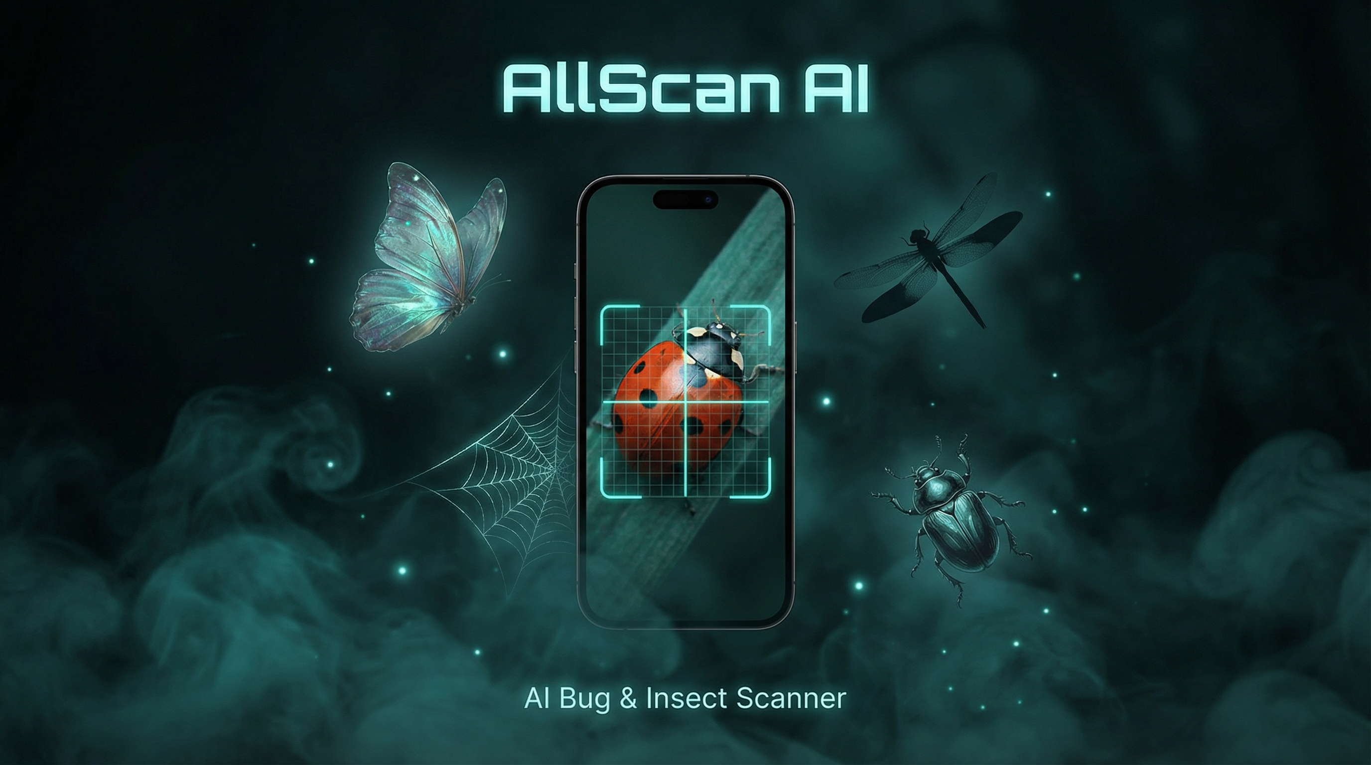 AI bug and insect scanner on iPhone identifying ladybug species with AllScan AI insect identifier